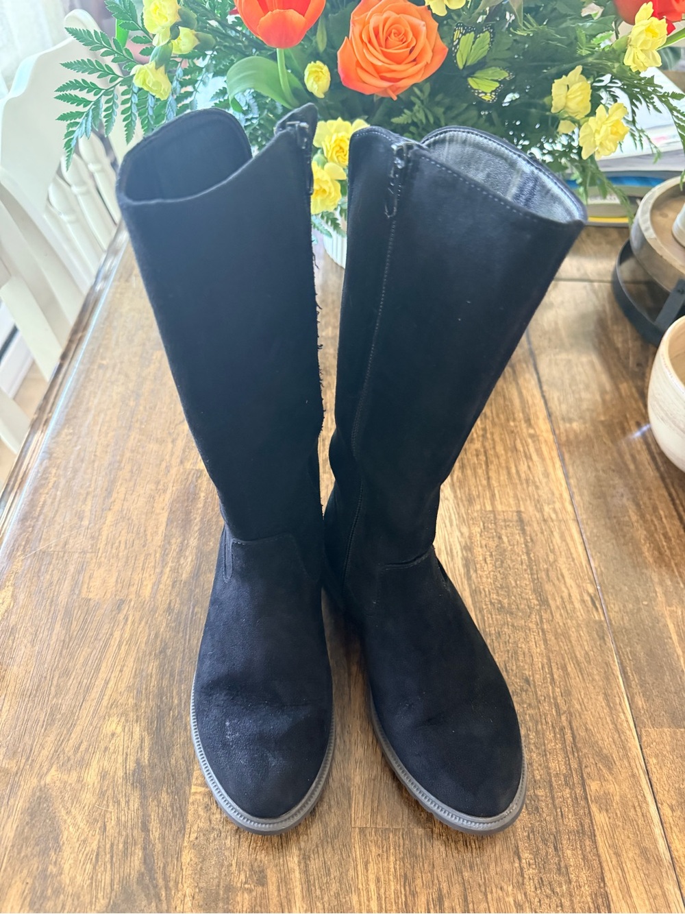 Black girls tall riding boot
